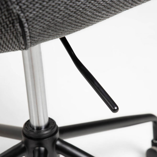 Стілець на коліщатках La Forma YASMIN Темно-сірий-5