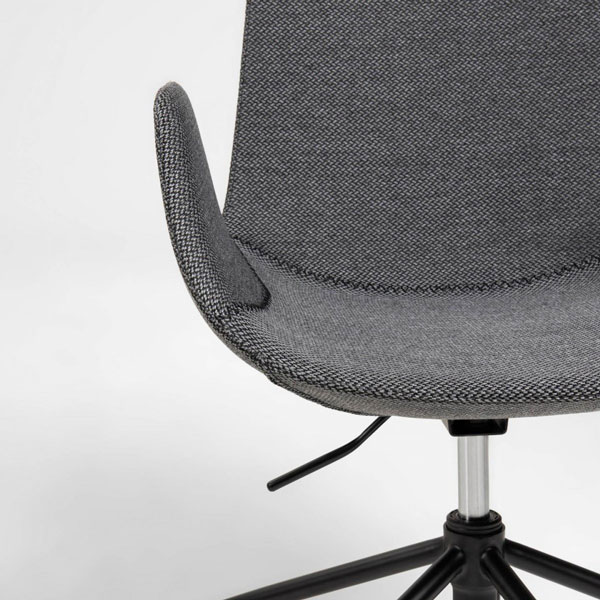 Стілець на коліщатках La Forma YASMIN Темно-сірий-4