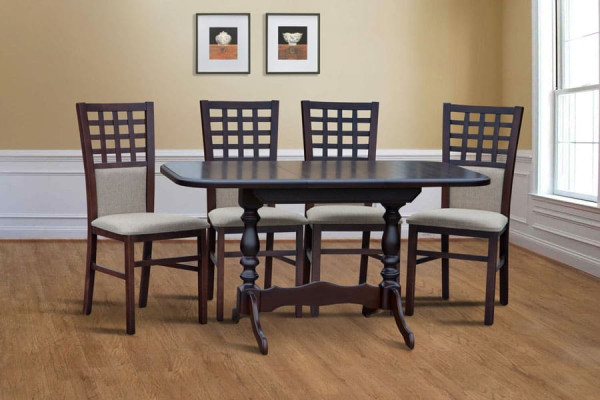 Раскладной обеденный cтол Микс-мебель Аврора Темный орех-2