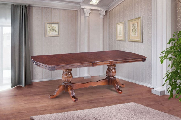 Раскладной обеденный cтол Микс-мебель Цезарь Орех-0