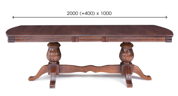 Раскладной обеденный cтол Микс-мебель Цезарь Орех-5