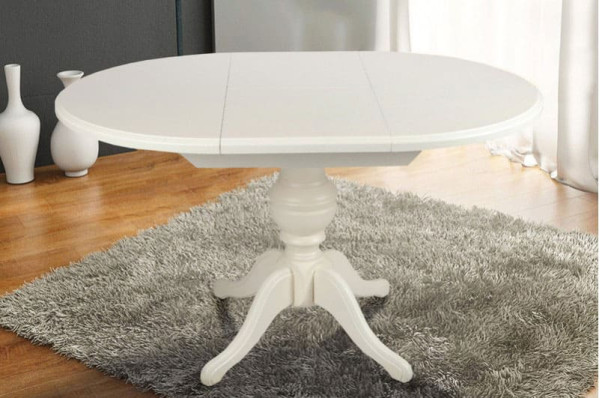 Раскладной обеденный cтол Микс-мебель Гермес Белый-0