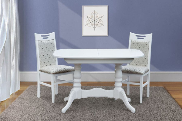 Раскладной обеденный cтол Микс-мебель Шервуд Белый-4