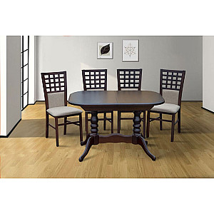 Раскладной обеденный cтол Микс-мебель Шервуд Темный орех