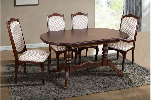 Розкладний обідній стіл Мікс-меблі Вавилон Темний горіх-2