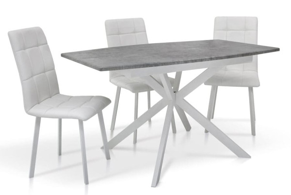 Розкладний обідній стіл Мікс-меблі Річард Білий/Сірий-1