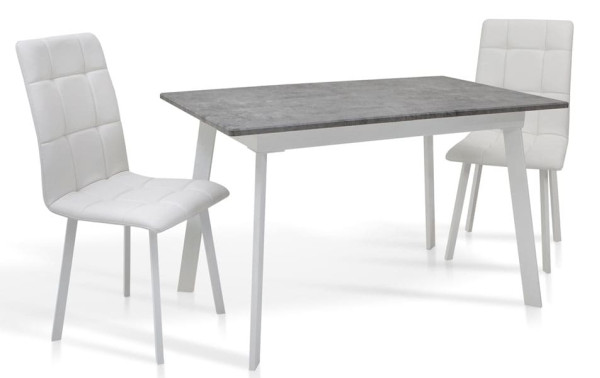 Розкладний обідній стіл Мікс-меблі Етна Білий/Сірий-1