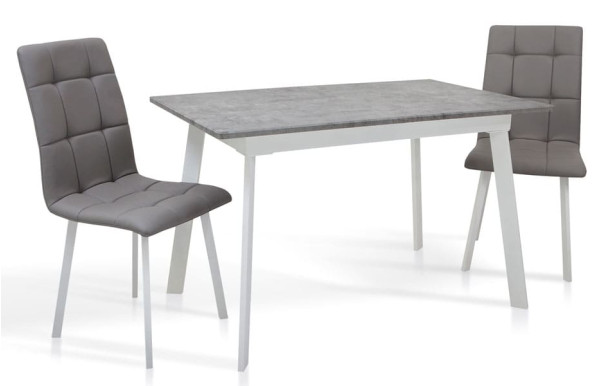 Розкладний обідній стіл Мікс-меблі Етна Білий/Сірий-2