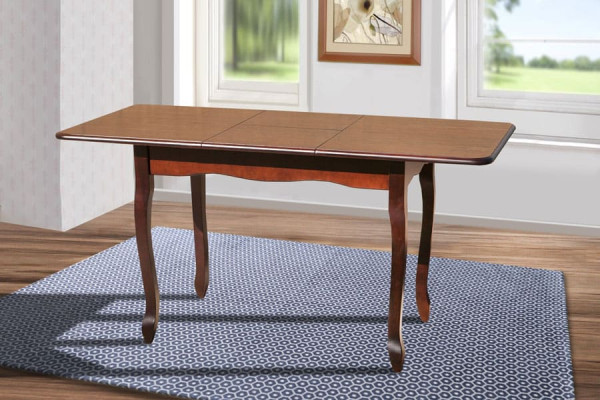 Раскладной обеденный cтол Микс-мебель Лидер Темный орех-0