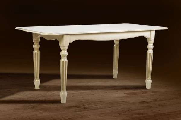 Раскладной обеденный cтол Микс-мебель Венеция Слоновая кость-0