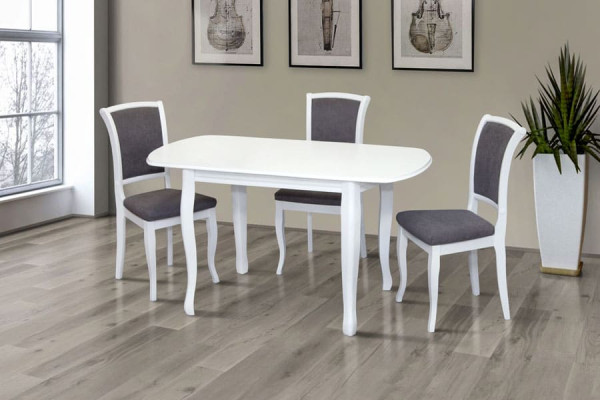 Розкладний обідній стіл Мікс-меблі Турин Білий-1