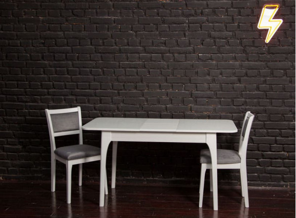 Раскладной обеденный cтол Микс-мебель Фиеста Белый-4