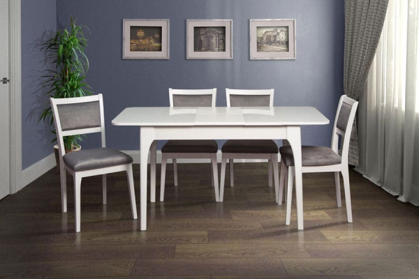 Раскладной обеденный cтол Микс-мебель Фиеста Белый-5