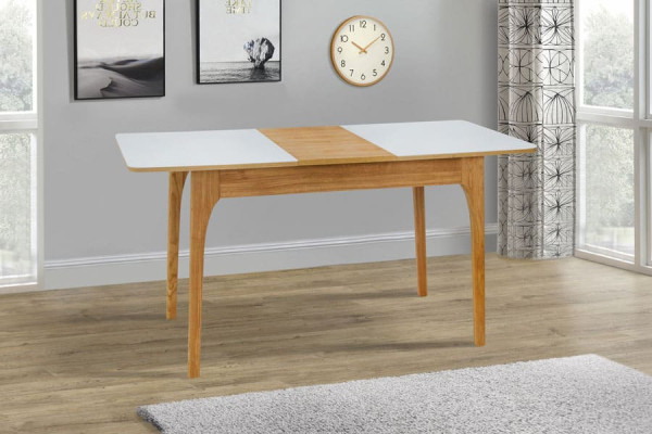 Розкладний обідній стіл Мікс-меблі Фієста Горіх/Білий-3