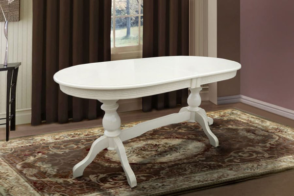 Розкладний обідній стіл Мікс-меблі Оскар люкс Слонова кістка-0