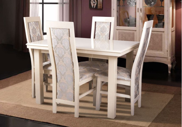 Розкладний обідній стіл Мікс-меблі Європа Слонова кістка-1