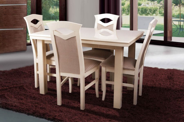 Розкладний обідній стіл Мікс-меблі Європа Слонова кістка-2