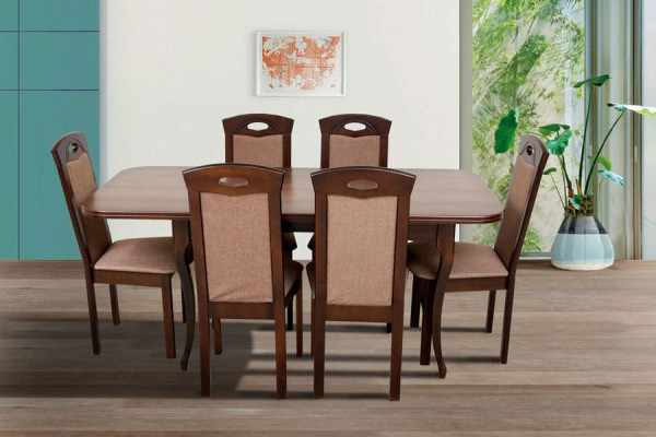 Розкладний обідній стіл Мікс-меблі Мартін Темний горіх-1