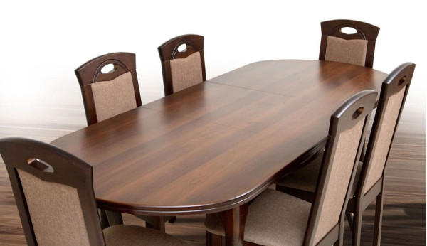 Раскладной обеденный cтол Микс-мебель Твист Темный орех-1