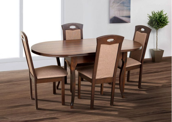 Раскладной обеденный cтол Микс-мебель Твист Темный орех-2