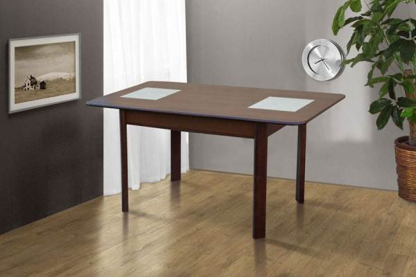 Раскладной обеденный cтол Микс-мебель Бостон Темный орех-2