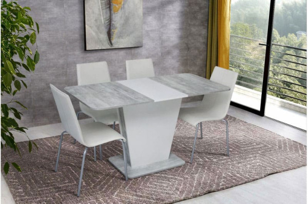 Раскладной обеденный cтол Микс-мебель Спарк Урбан лайт/Белый-2