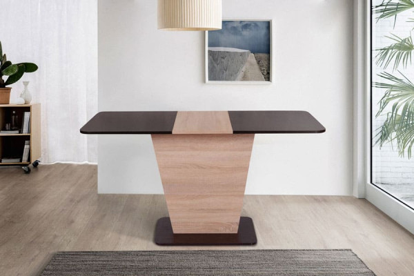 Розкладний обідній стіл Мікс-меблі Спарк Венге/Сонома-2