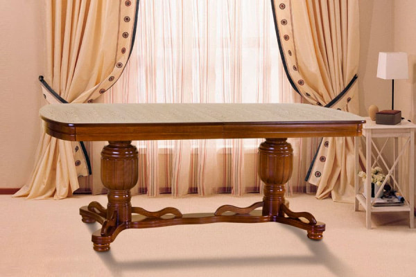 Раскладной обеденный cтол Микс-мебель Барон Темный орех-0