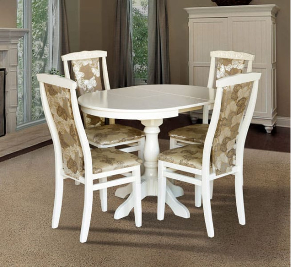 Раскладной обеденный cтол Микс-мебель Чумак Слоновая кость-0