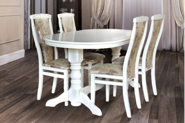 Раскладной обеденный cтол Микс-мебель Говерла-2 Слоновая кость-2