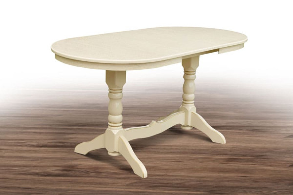 Раскладной обеденный cтол Микс-мебель Говерла-2 Слоновая кость/Патина-1