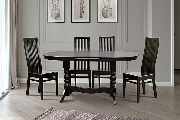 Раскладной обеденный cтол Микс-мебель Говерла Венге шоколад-2