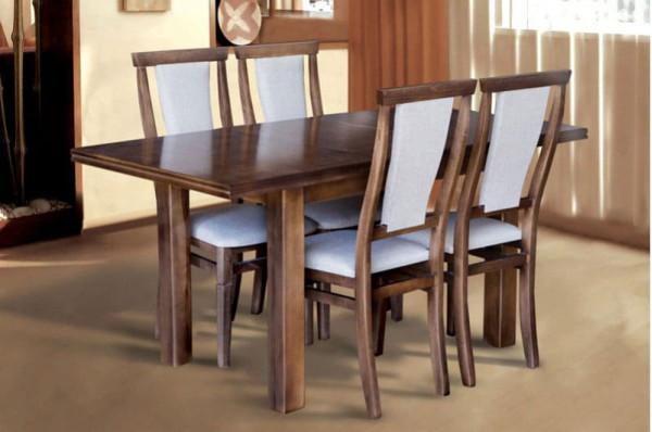 Раскладной обеденный cтол Микс-мебель Петрос Темный орех-3