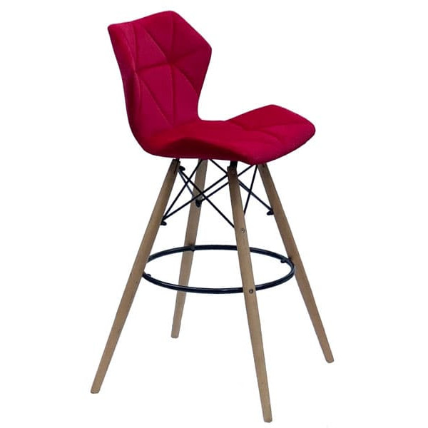 Барний стілець Onder Mebli Greg BAR 75 Червоний B-1016 Оксамит-2