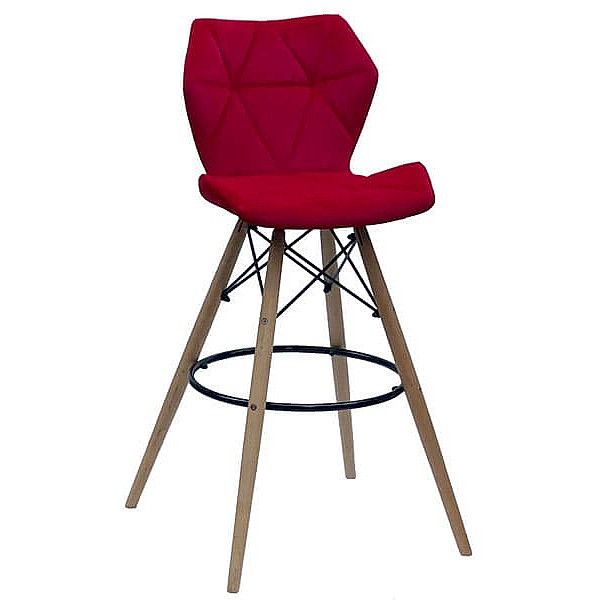 Барний стілець Onder Mebli Greg BAR 75 Червоний B-1016 Оксамит-0