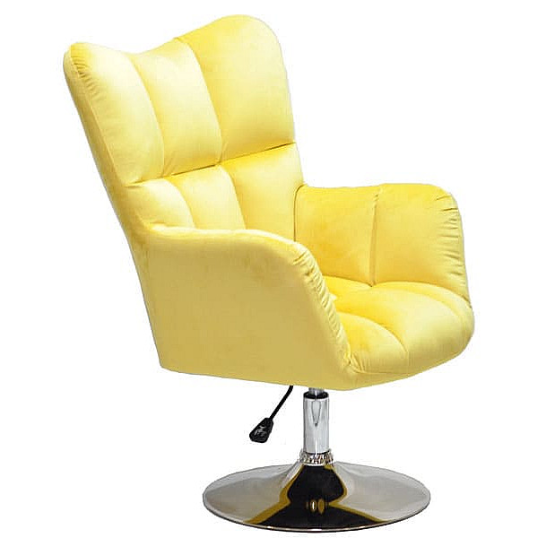 Крісло Onder Mebli OLIVER CH-BASE Жовтий B-1027 Оксамит-1