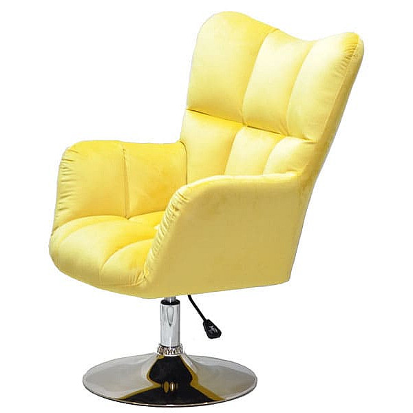 Крісло Onder Mebli OLIVER CH-BASE Жовтий B-1027 Оксамит-2