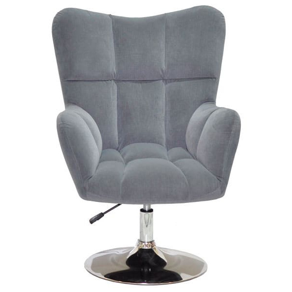 Кресло Onder Mebli OLIVER CH-BASE Серый B-1004 Бархат-0