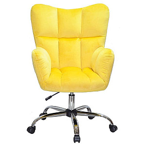 Крісло Onder Mebli OLIVER CH-Office Жовтий B-1027 Оксамит