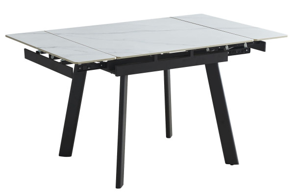 Керамічний стіл розкладний обідній Onder Mebli Praga Білий глянець-0