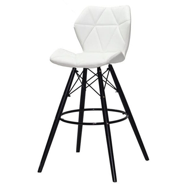Барный стул Onder Mebli Greg BAR 75 - BK Белый Экокожа-1