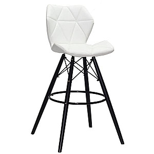 Барный стул Onder Mebli Greg BAR 75 - BK Белый Экокожа