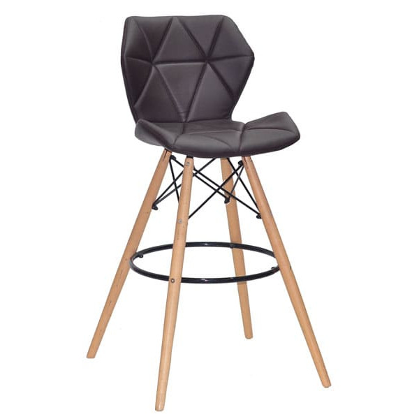 Барний стілець Onder Mebli Greg BAR 75 Коричневий 1015 Екошкіра-0