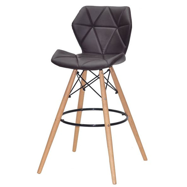 Барний стілець Onder Mebli Greg BAR 75 Коричневий 1015 Екошкіра-1