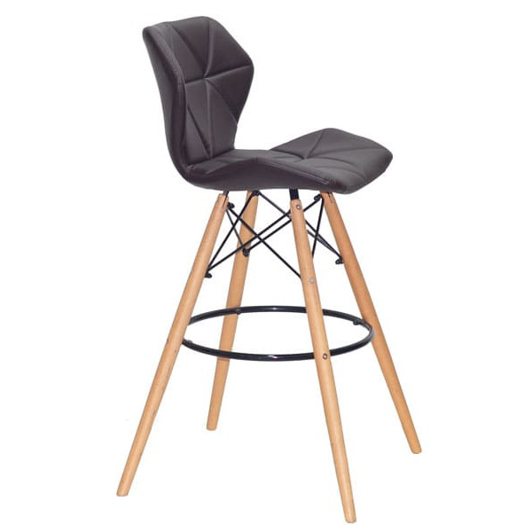 Барний стілець Onder Mebli Greg BAR 75 Коричневий 1015 Екошкіра-2