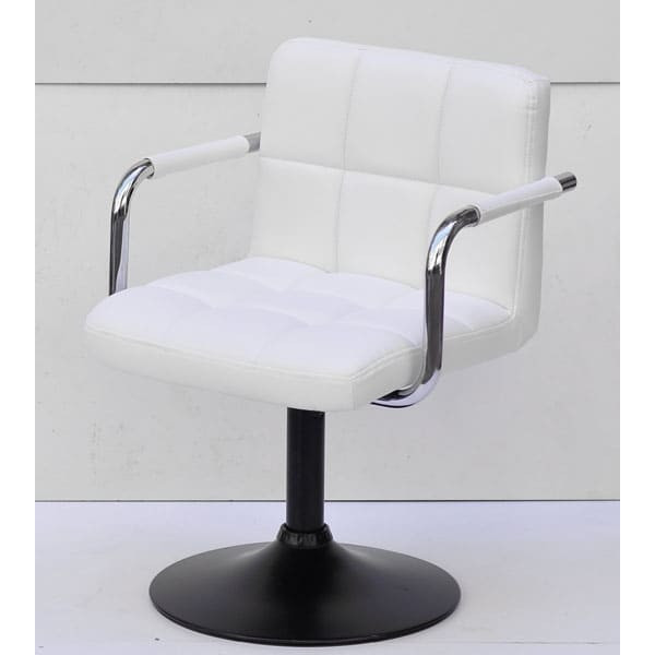 Стул Onder Mebli Arno-Arm BK-BASE Белый Экокожа-1