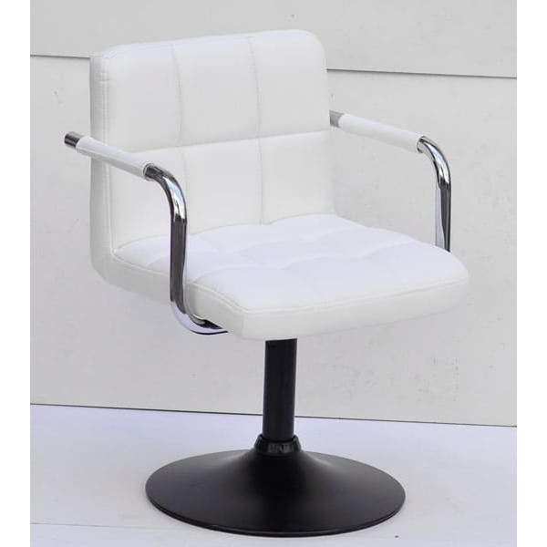 Стул Onder Mebli Arno-Arm BK-BASE Белый Экокожа-0