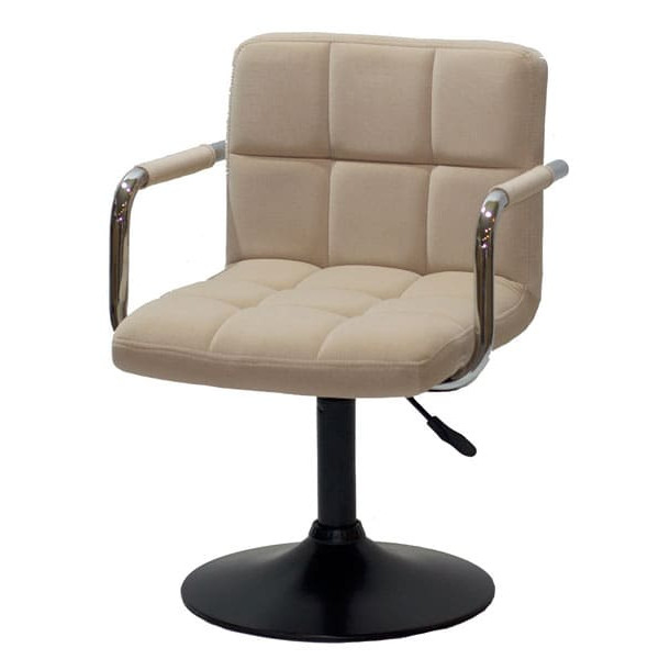 Стілець Onder Mebli Arno-Arm BK-BASE Бежевий B-1005 Оксамит-1