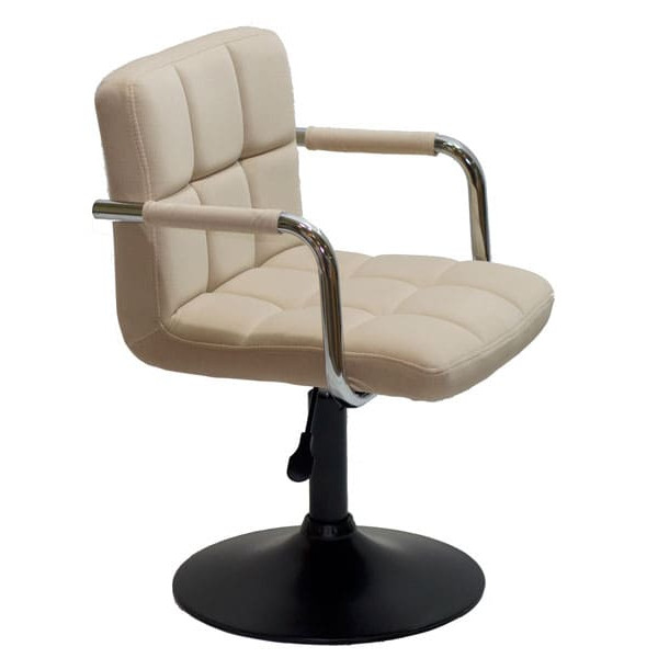 Стілець Onder Mebli Arno-Arm BK-BASE Бежевий B-1005 Оксамит-2