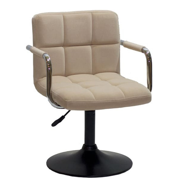 Стілець Onder Mebli Arno-Arm BK-BASE Бежевий B-1005 Оксамит-0